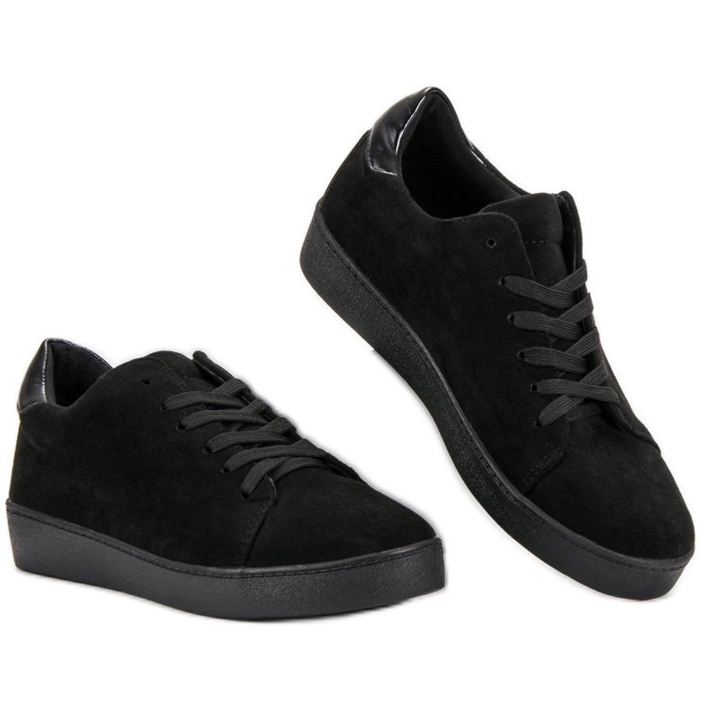 Lucky Shoes Semišové sportovní boty černý 2
