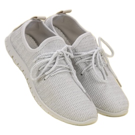 SHELOVET Bílá textilní obuv bílý 2