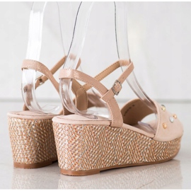 Aclys Neformální klínové sandály hnědý 1