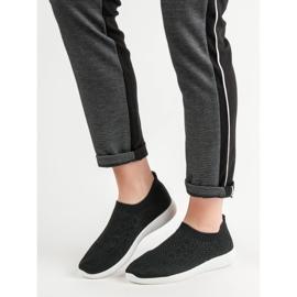 SHELOVET Textilní sportovní obuv černá 1