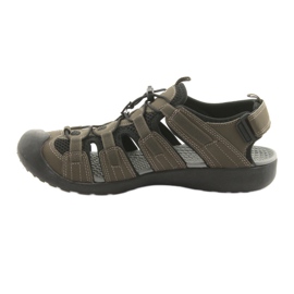 American Club Americké khaki sportovní sandály HL02 černý vícebarevný zelený 2