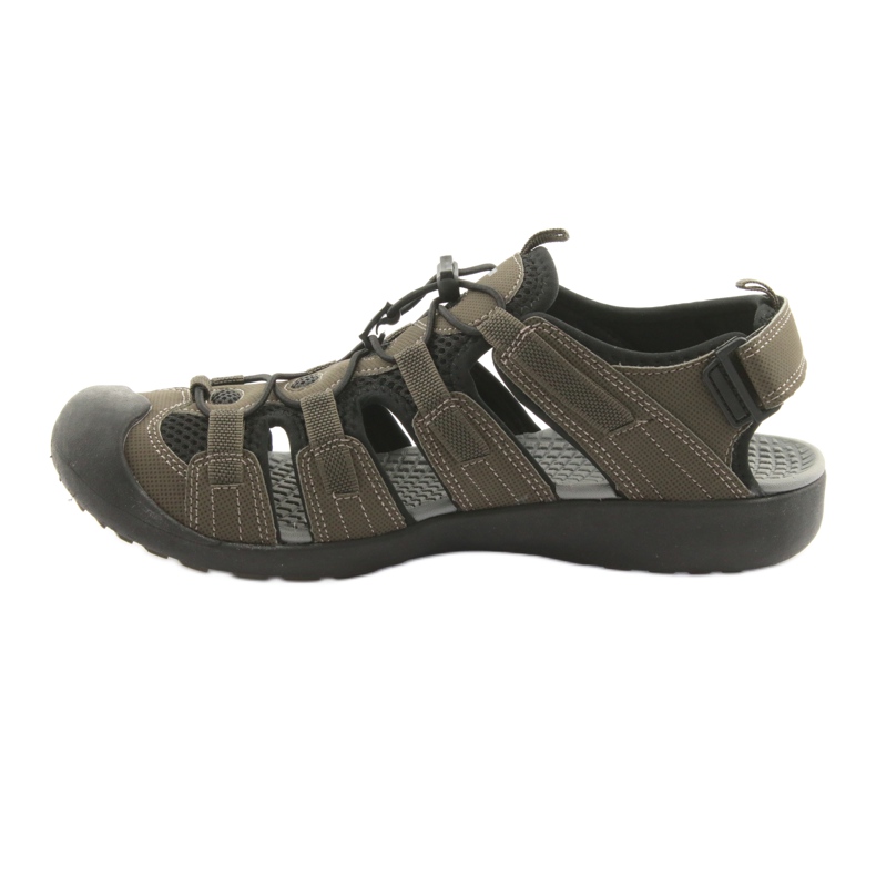 American Club Americké khaki sportovní sandály HL02 černý vícebarevný zelený 2