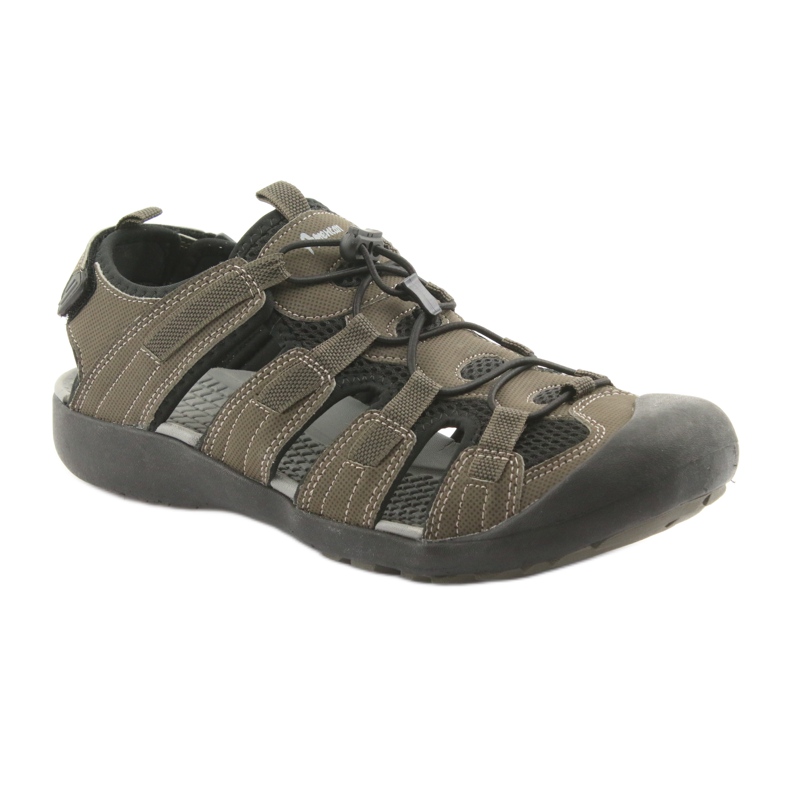 American Club Americké khaki sportovní sandály HL02 černý vícebarevný zelený 1