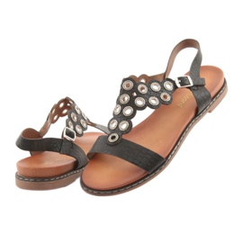 Dámské sandály s černými kamínky od Sergio Leone 4