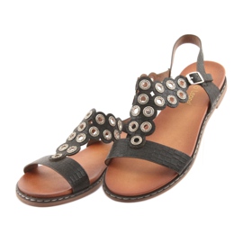Dámské sandály s černými kamínky od Sergio Leone 3