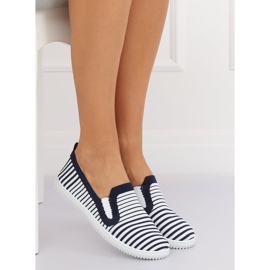 Tenisky slipon námořnická modrá XJ-2909 Navy bílý 1