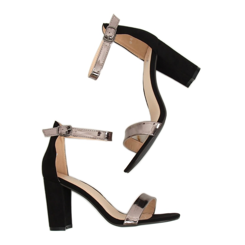 Černé sandály GF-WL-35 Black na sloupku černý 1