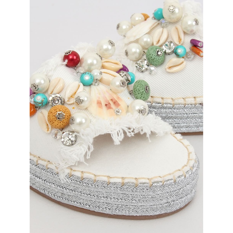 Bílé riflové espadrilky JH80 bílý vícebarevný 1