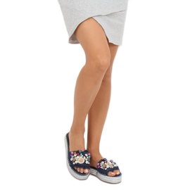 Modré espadrilky JH80 Modré džíny vícebarevný 2