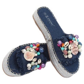 Modré espadrilky JH80 Modré džíny vícebarevný 1