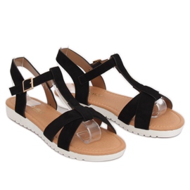 Černé dámské sandály X567 Black černý 1