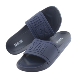 Pantofle Big Star profilované 274A269 tmavě modrá námořnická modrá 4