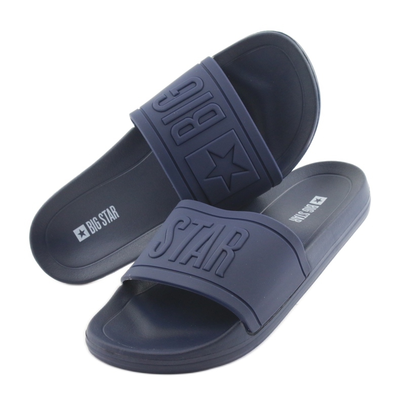 Pantofle Big Star profilované 274A269 tmavě modrá námořnická modrá 4