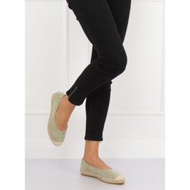 Zelená balerína espadrilky N-2980 L. ZELENÁ zelený 2