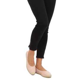 Růžové balerínky espadrilles N-2980 Pink růžový 2