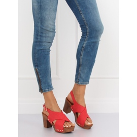 Sandály ala red clogs D-131 Red červený 1