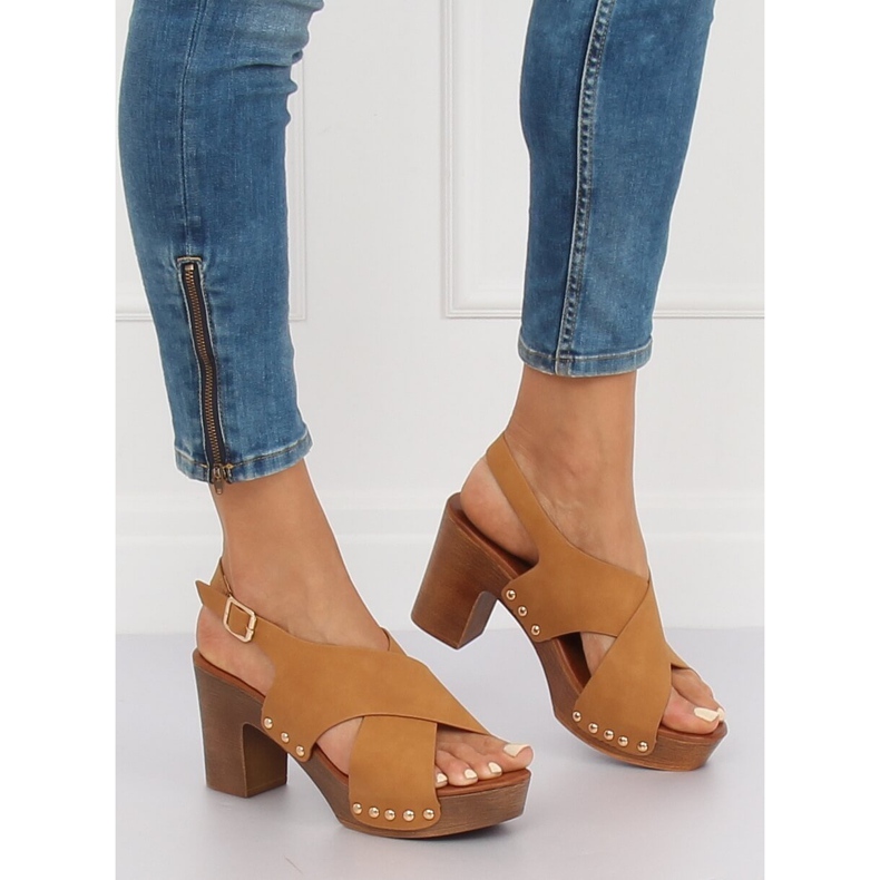 Sandály ala Camel clogs D-131 Camel hnědý 2
