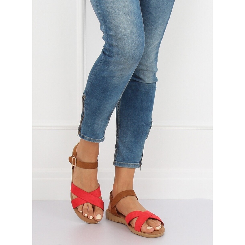 Červené dámské sandály 999 Red 2 Červené dámské sandály 999 Red 2