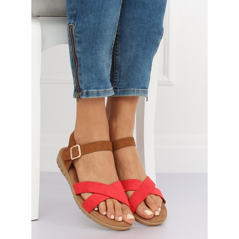 Červené dámské sandály 999 Red 1 Červené dámské sandály 999 Red 1