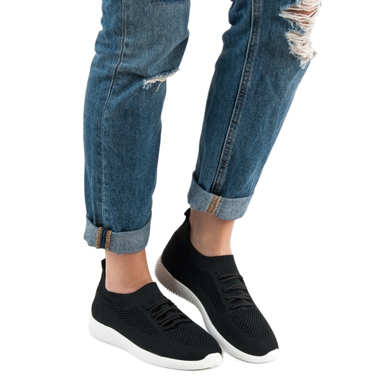 SHELOVET Nazouvací sportovní obuv černá 2