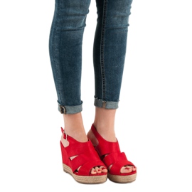 Best Shoes Espadrilles červené sandály červený 2