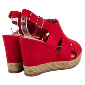 Best Shoes Espadrilles červené sandály červený 1