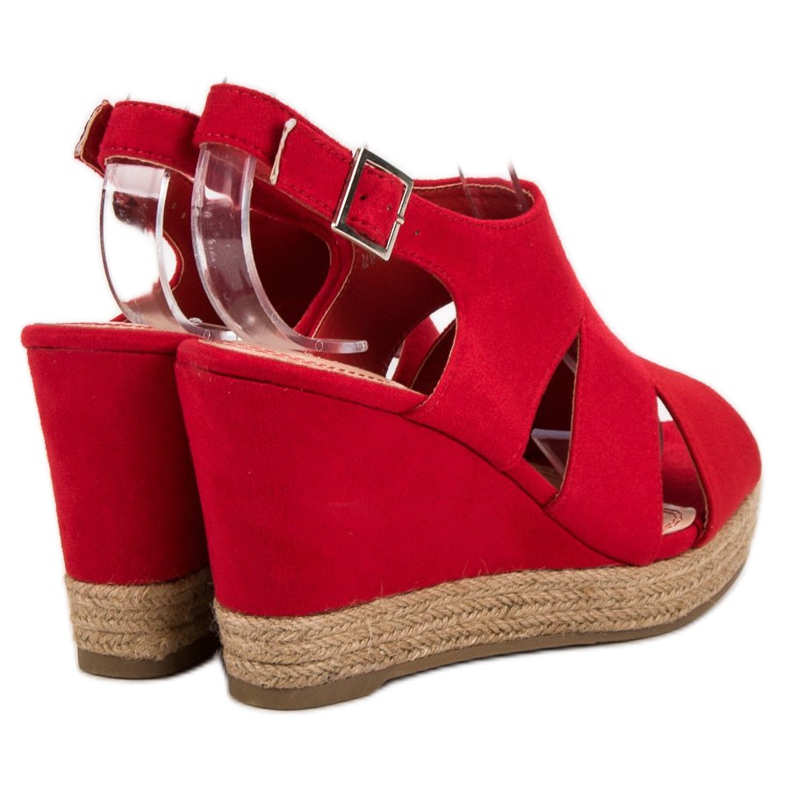 Best Shoes Espadrilles červené sandály červený 1