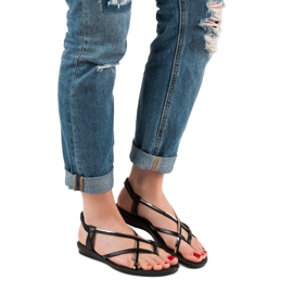 Camo Černé nazouvací sandály černá 2