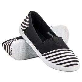 SHELOVET Slip On lehké tenisky bílý černý 1