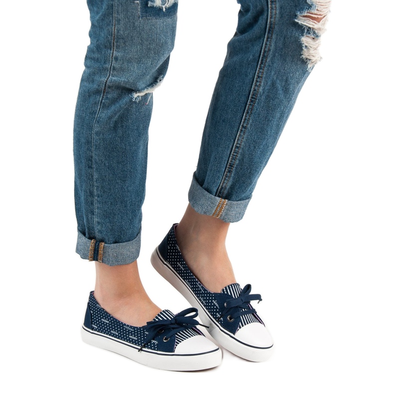 J. Star Tmavě modré nízké tenisky modrý 2