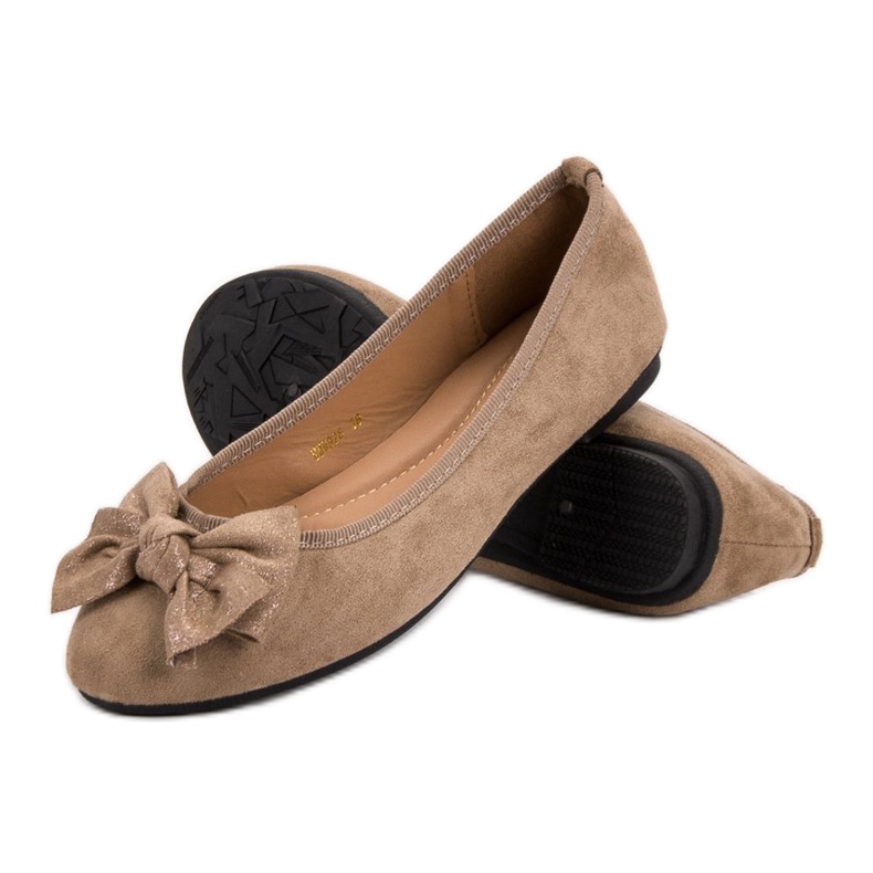 JESSY ROSS Baletka s mašlí hnědý 1