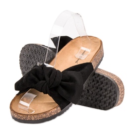 Sweet Shoes Semišové pantofle černá 1
