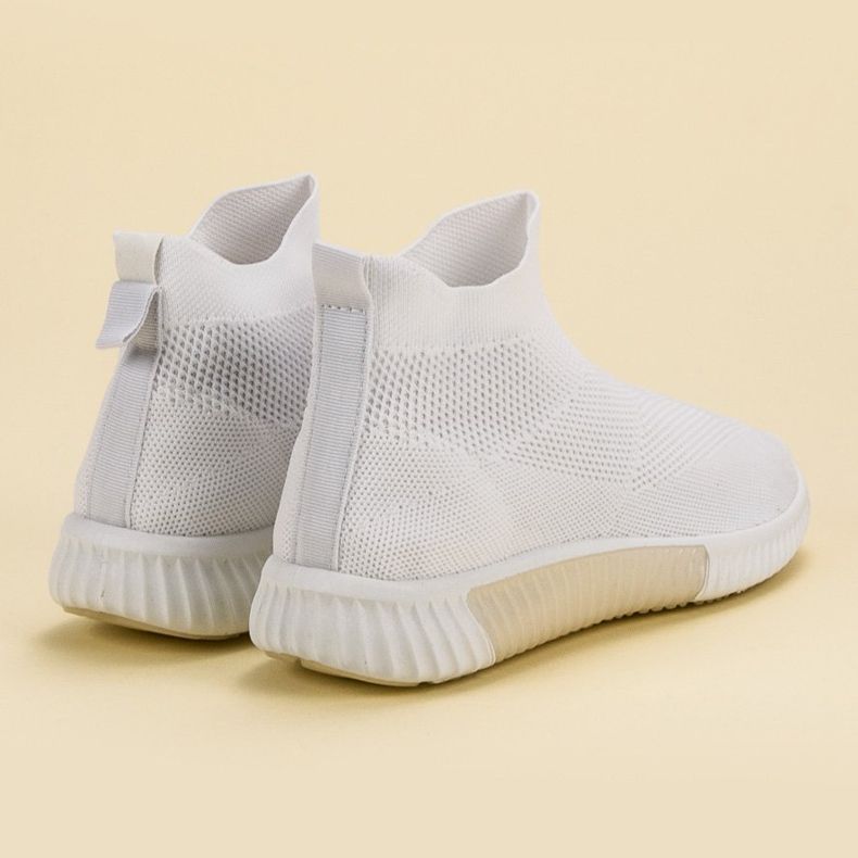 SHELOVET Nazouvací boty nad kotník bílý 1