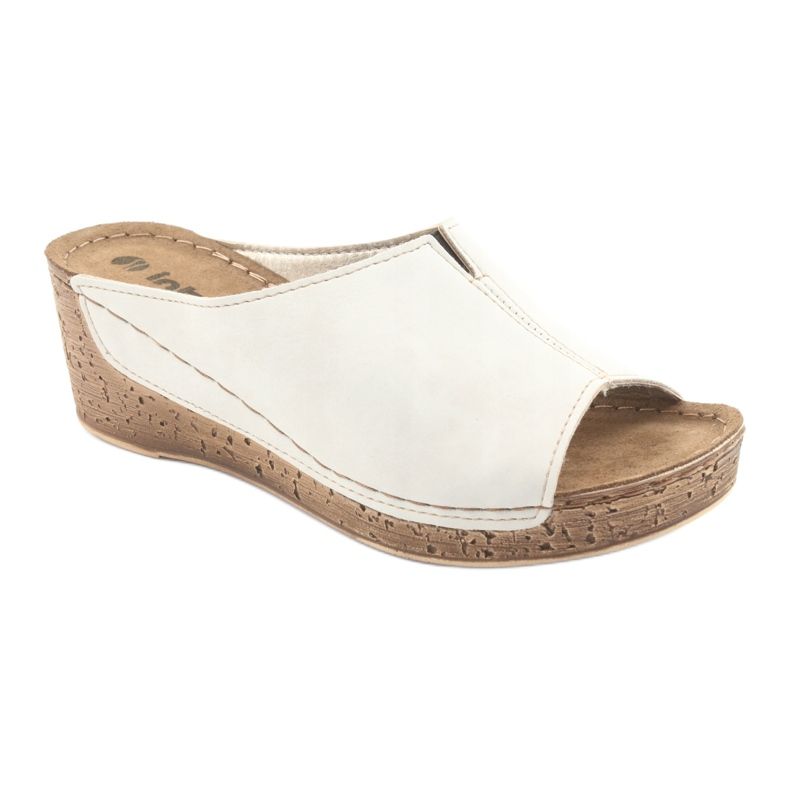 Dámské pantofle klínové Inblu NG002 béžové béžový 1