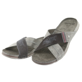 Šedé pánské pantofle Inblu GG009 černý šedá 3