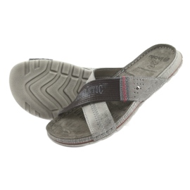 Šedé pánské pantofle Inblu GG009 černý šedá 4