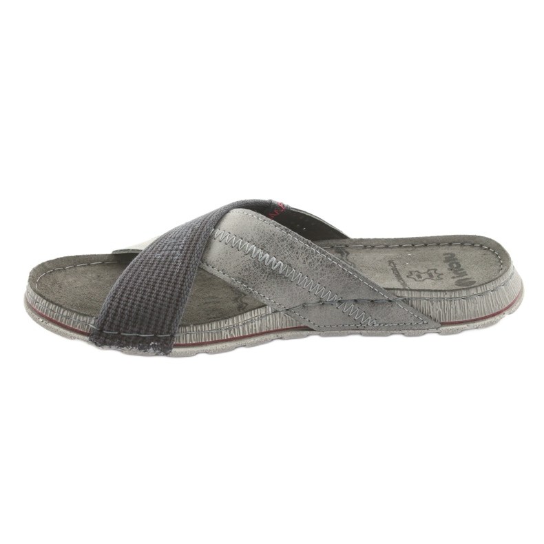 Šedé pánské pantofle Inblu GG009 černá šedá 2