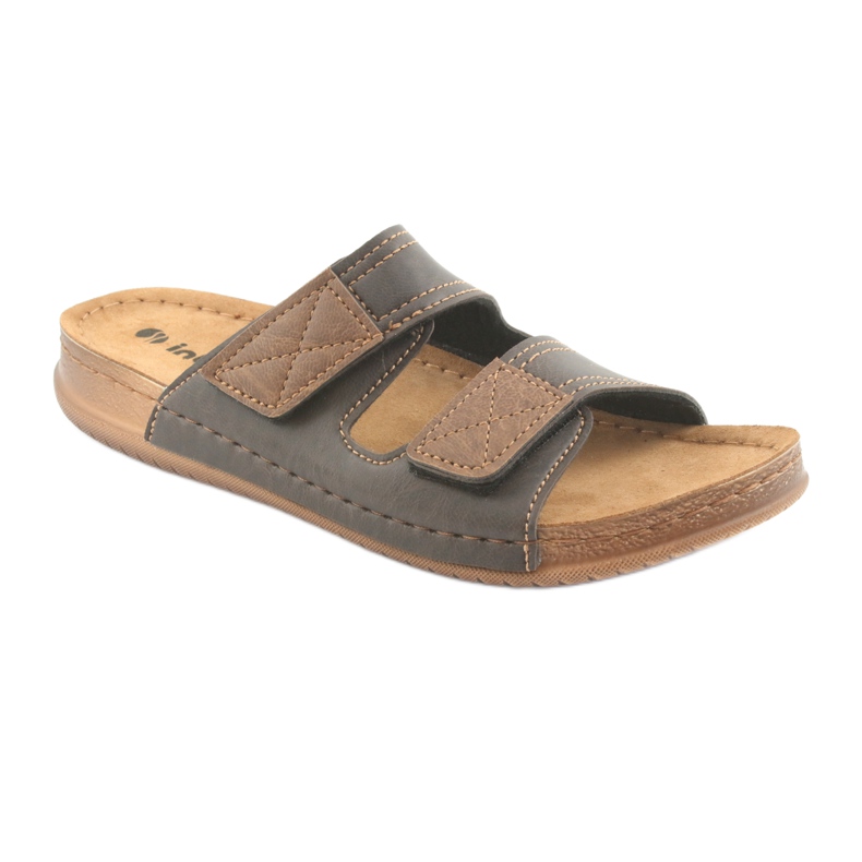 Pánské hnědé pantofle Inblu TH015 hnědý 1