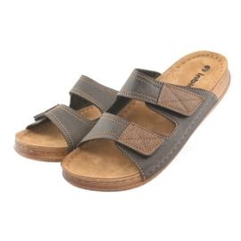 Pánské hnědé pantofle Inblu TH015 hnědý 3