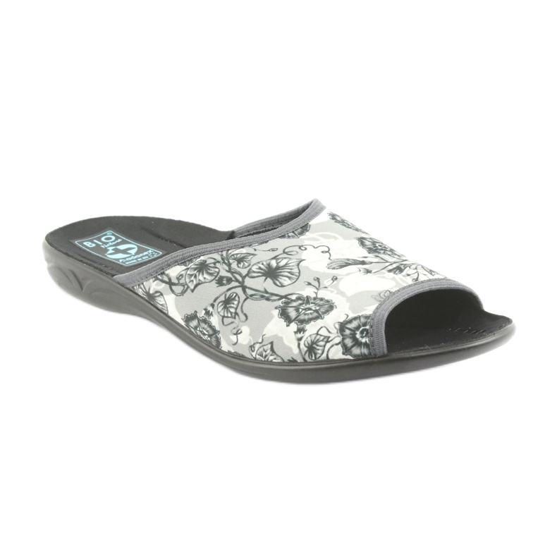 Dámské pantofle Adanex 23981 šedé černá šedá ecru 1