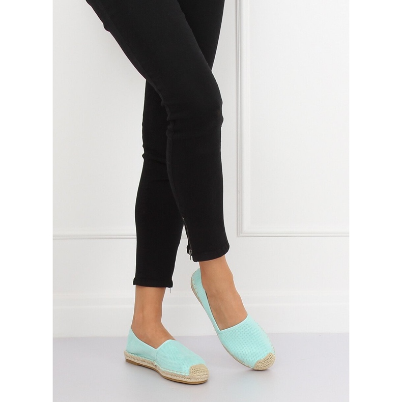 Dámské espadrilky máty 4855 LT.BLUE zelený 1
