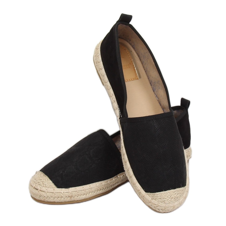 Černé dámské espadrilky A629-ESP-1 Black černá 1 Černé dámské espadrilky A629-ESP-1 Black černá 1