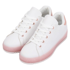 Dámské bílé a růžové tenisky 9118 Pink bílý růžový 2