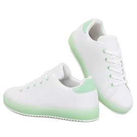 Dámské bílé a zelené tenisky 9118 Green bílý zelený 1