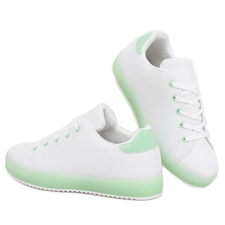 Dámské bílé a zelené tenisky 9118 Green bílý zelený 1