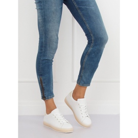 Dámské bílé a béžové tenisky 9118 Béžová bílý hnědý 1