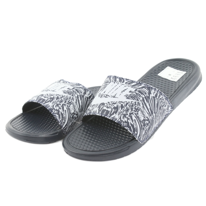 Pantofle Nike Benassi Just Do It Print 631261-403 bílý námořnická modř 2
