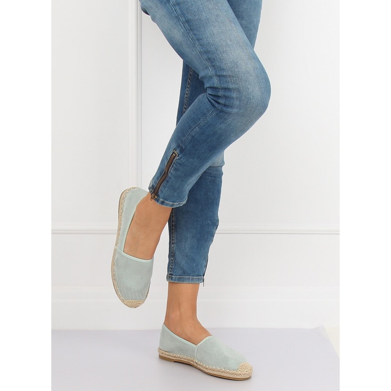 Dámské espadrilky akvamarín N-2978 L.GREEN zelený 1