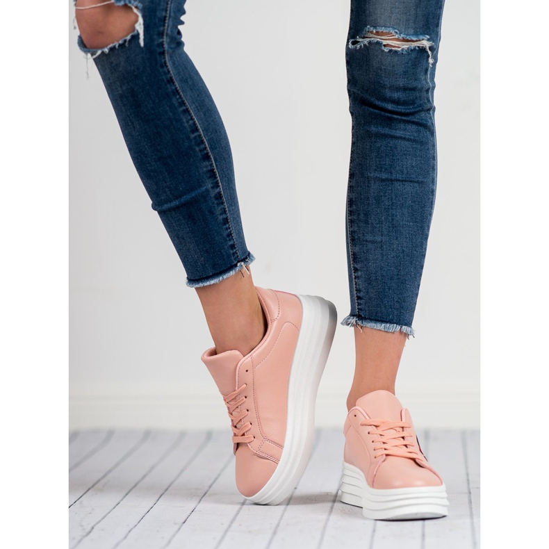 SHELOVET Pudrová sportovní obuv růžový 1