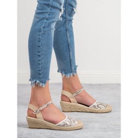 Best Shoes Klínové espadrilky hnědý 2